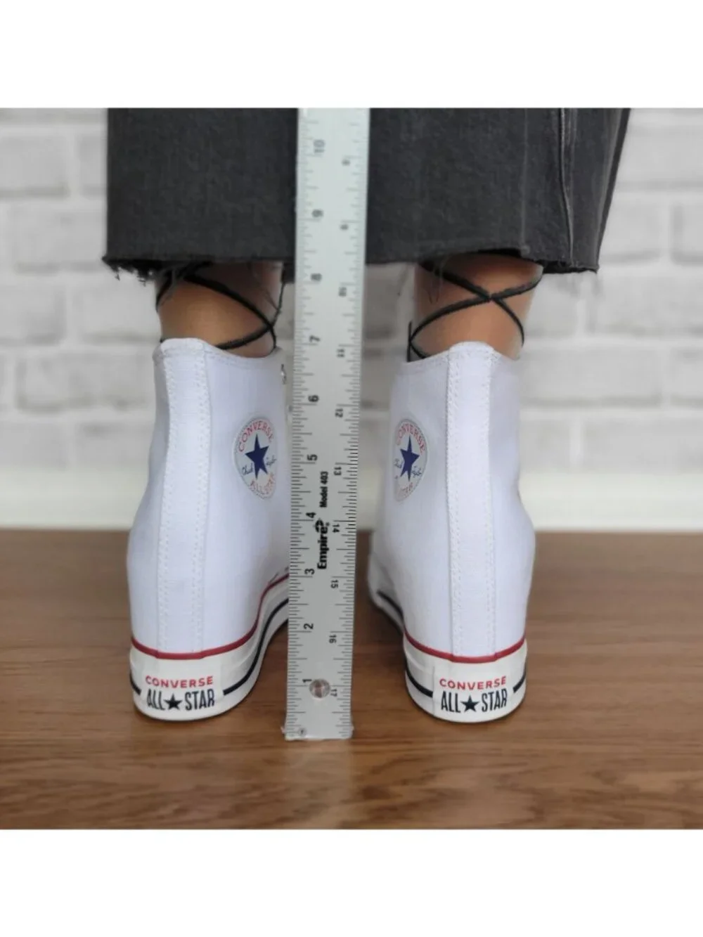 ⭐Converse Chuck Taylor Wedge Platform Sz 8.5 Womens Shoes Sneakers White A11908C - Picture 6 of 8